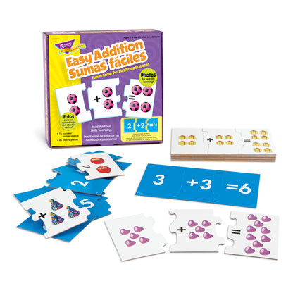 TREND Easy Addition Fun-to-Know Puzzles - Bilingual Learning Set - Pack of 2