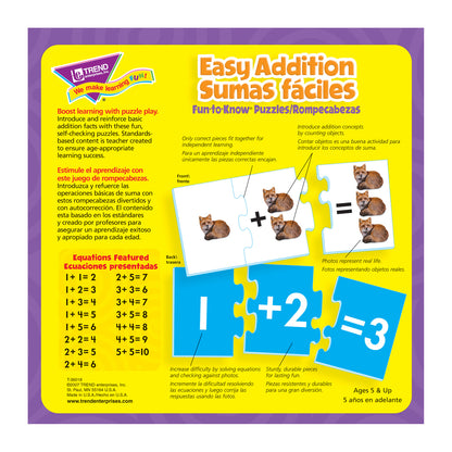 TREND Easy Addition Fun-to-Know Puzzles - Bilingual Learning Set - Pack of 2