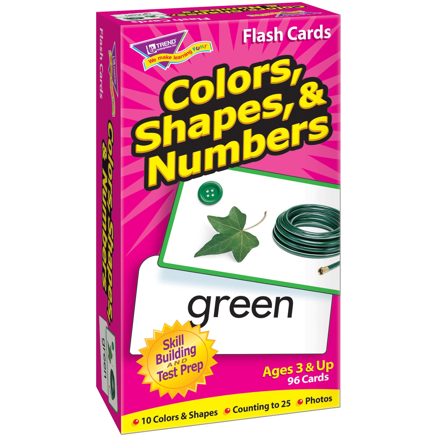 TREnd Colors, Shapes & Numbers Skill Drill Flash Cards - Educational Trio Pack