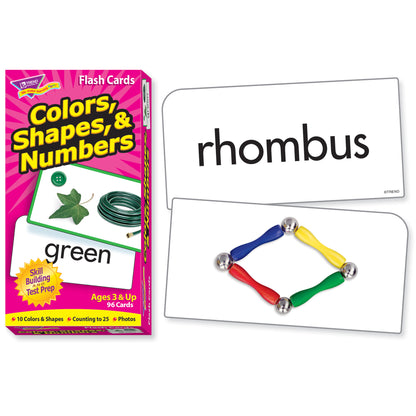 TREnd Colors, Shapes & Numbers Skill Drill Flash Cards - Educational Trio Pack