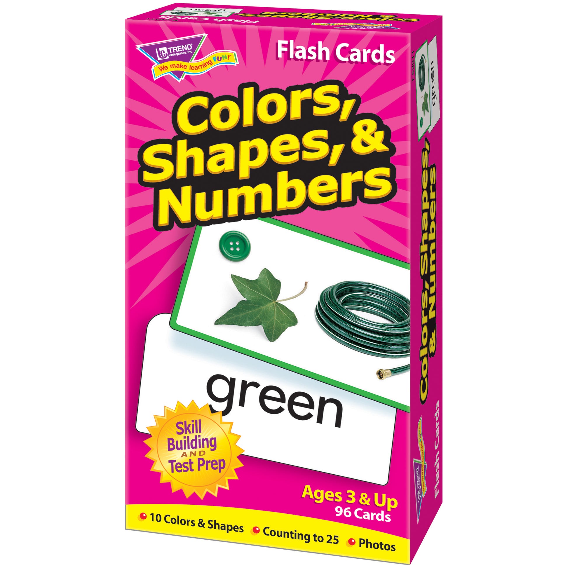 TREnd Colors, Shapes & Numbers Skill Drill Flash Cards - Educational Trio Pack