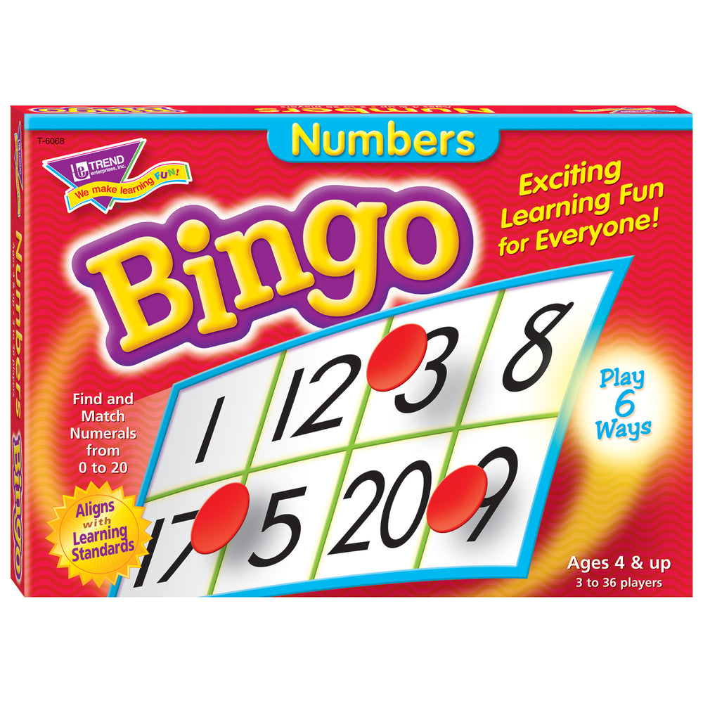 TREND Numbers Bingo Game - Exciting Number Matching Fun for Kids