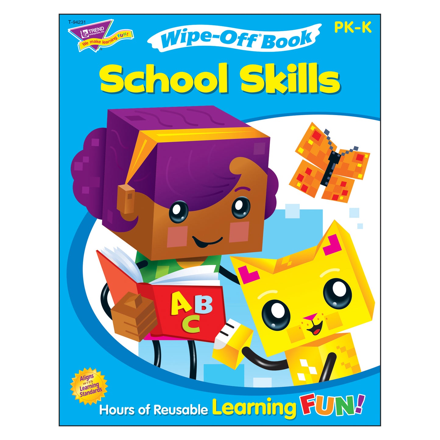 TREND School Skills Wipe-Off Book - BlockStars! Collection - 3-Pack