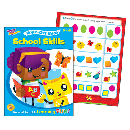 TREND School Skills Wipe-Off Book - BlockStars! Collection - 3-Pack