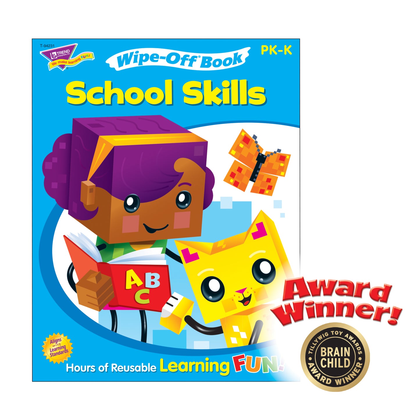 TREND School Skills Wipe-Off Book - BlockStars! Collection - 3-Pack