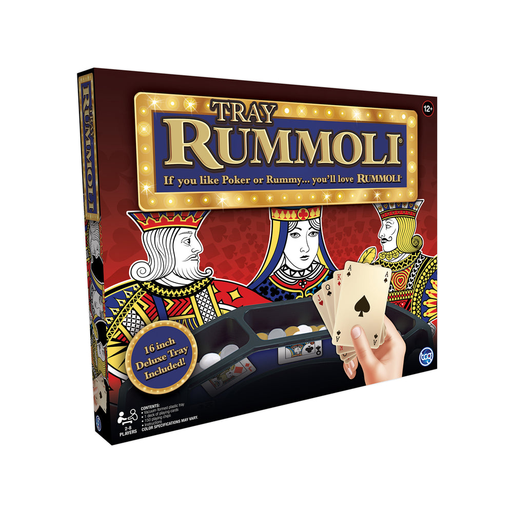 Deluxe TRAY RUMMOLI Board and Card Game Hybrid