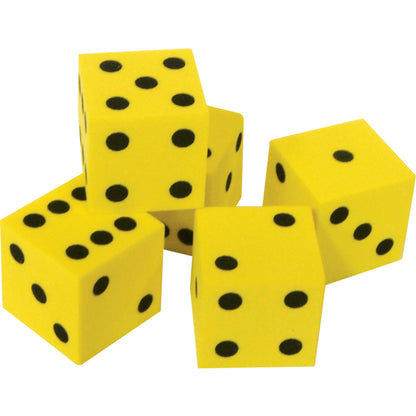 Teacher Created Resources Foam Dice - Yellow - 0.75" - 60 Pack