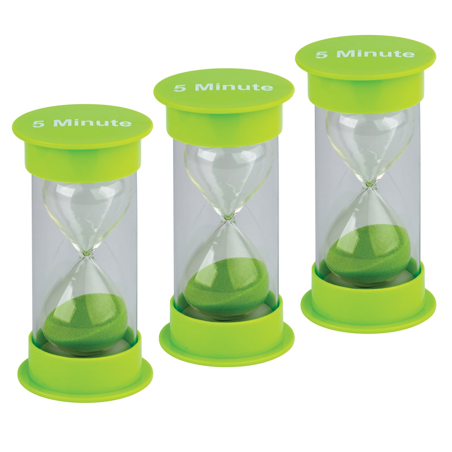 Teacher Created Resources 5-Minute Sand Timer Trio - Lime Green