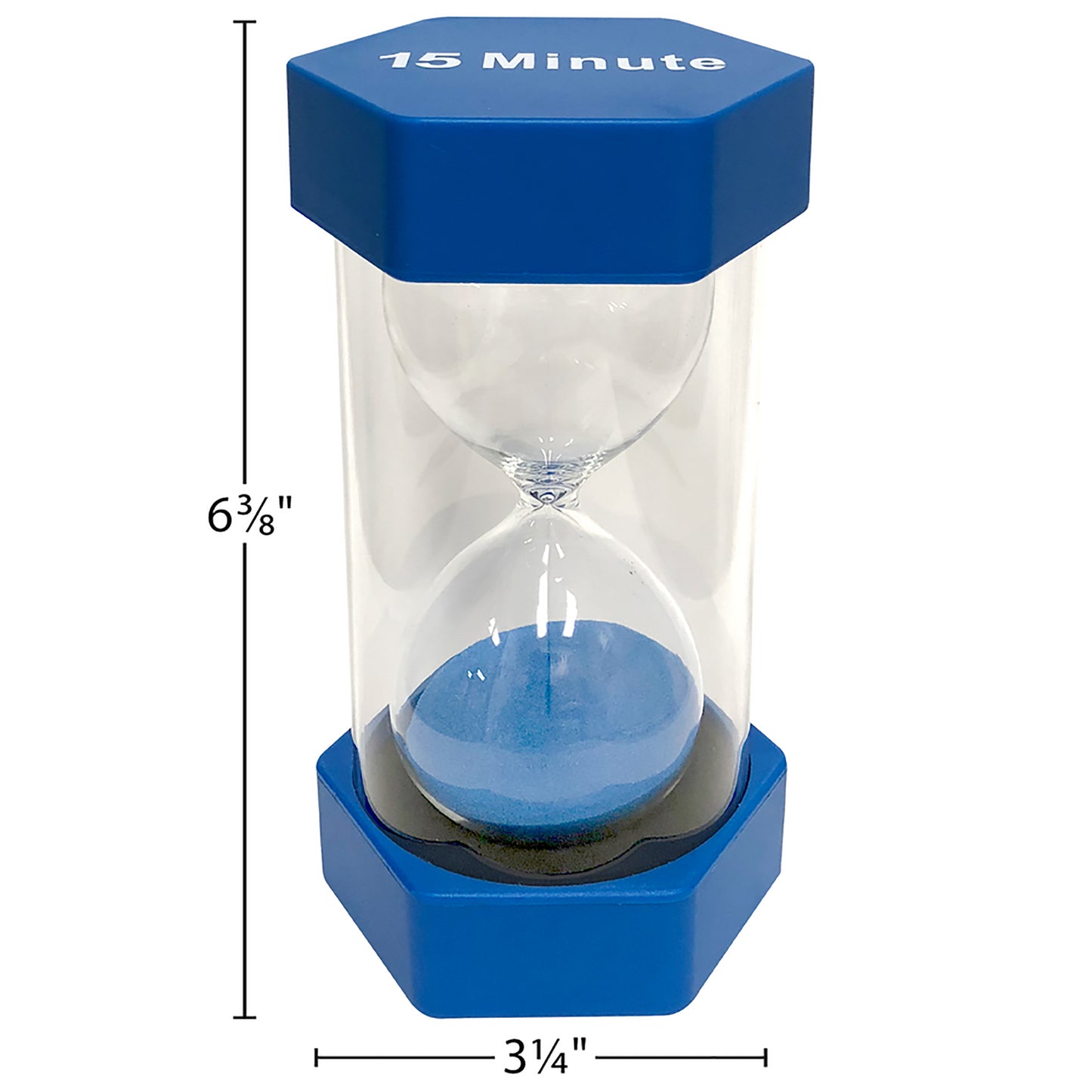 Teacher Created Resources Large 15-Minute Sand Timer with Blue Sand