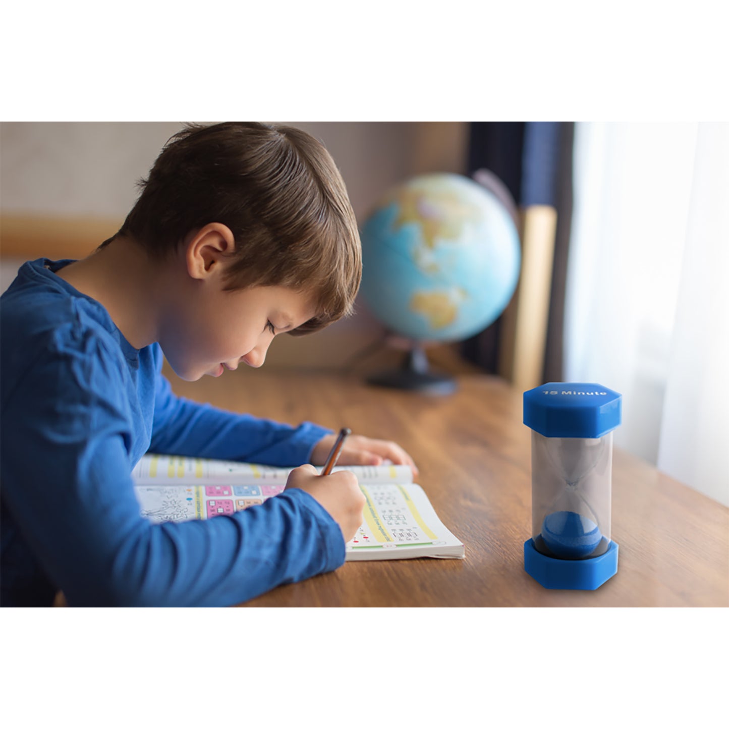 Teacher Created Resources Large 15-Minute Sand Timer with Blue Sand