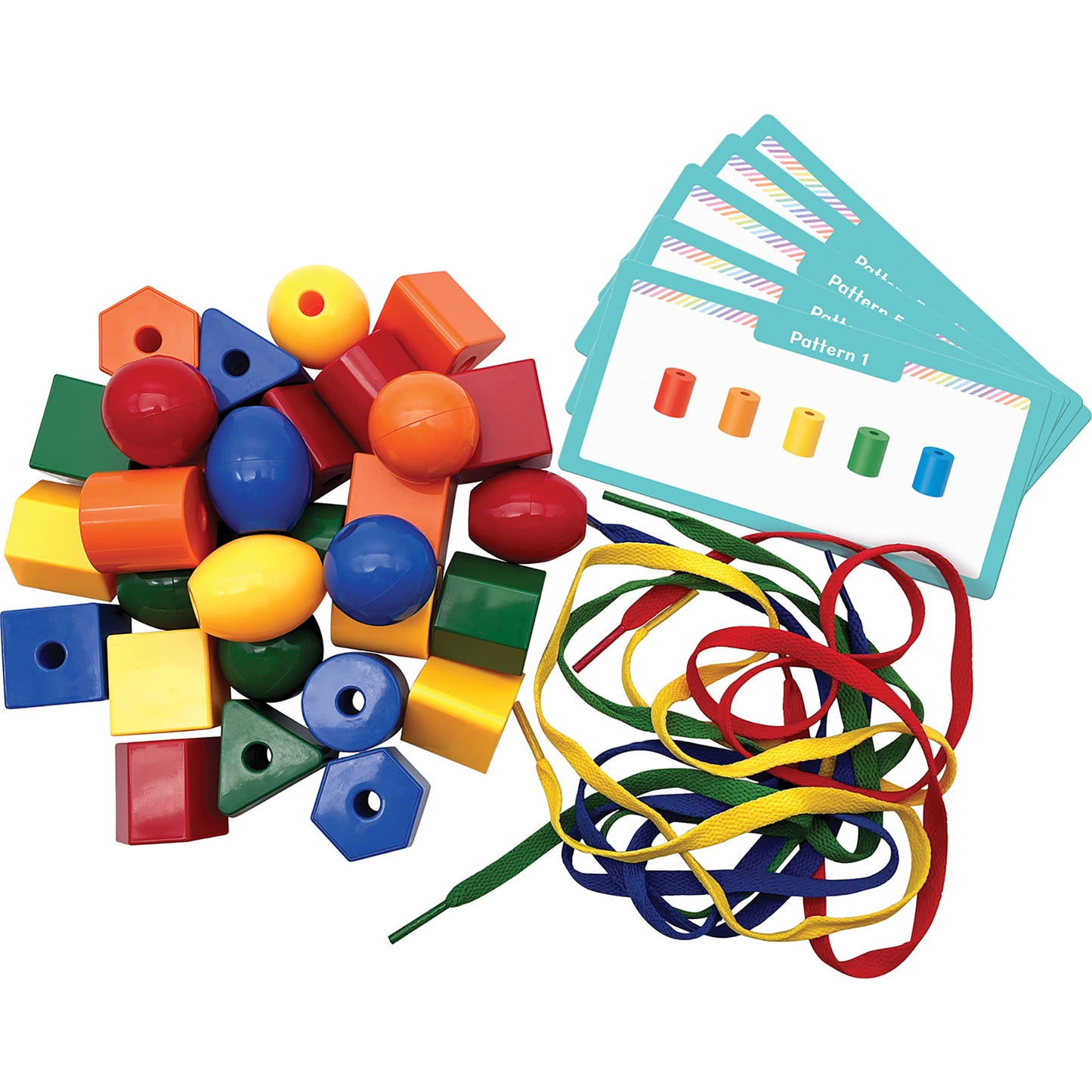 Teacher Created Resources Rainbow Lacing Beads Set