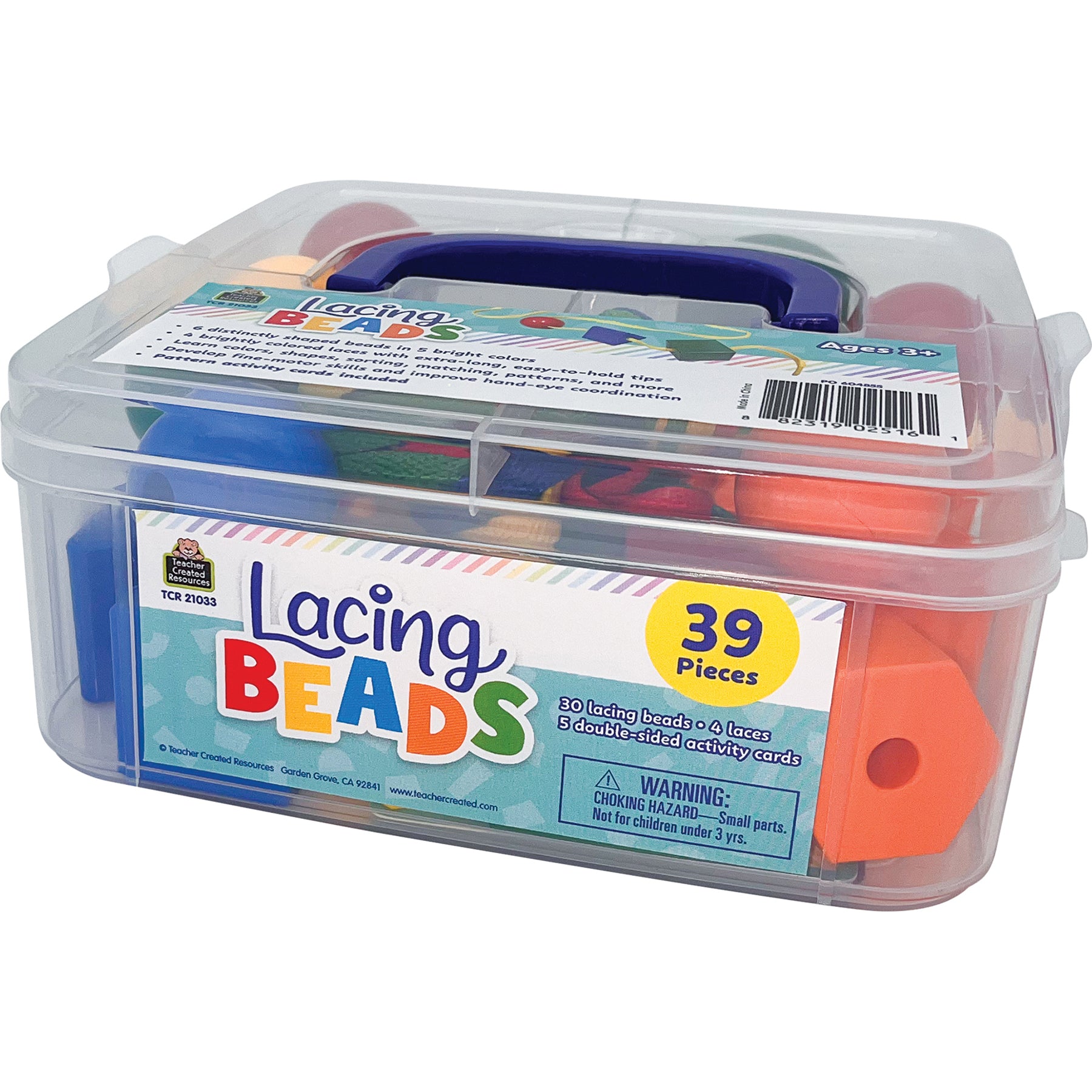 Teacher Created Resources Rainbow Lacing Beads Set