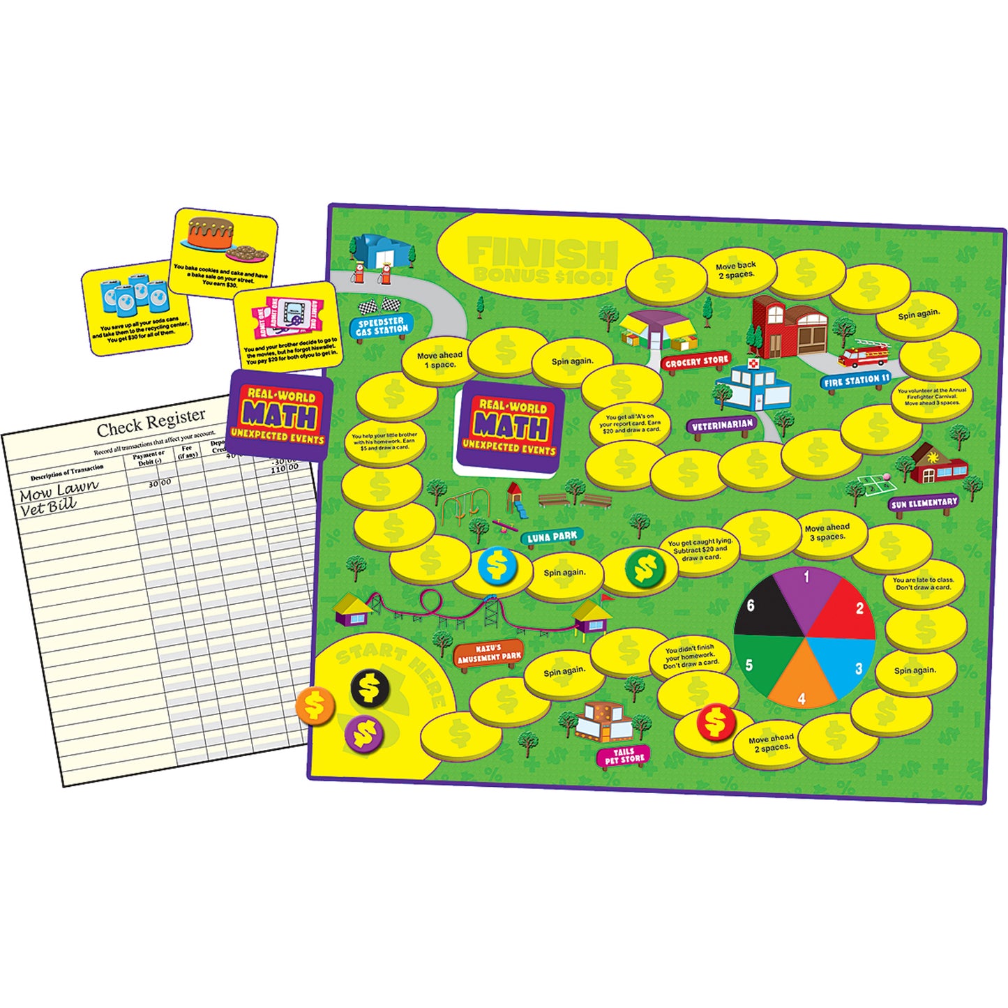 Teacher Created Resources Real World Math: Unexpected Events Game - Financial Fun