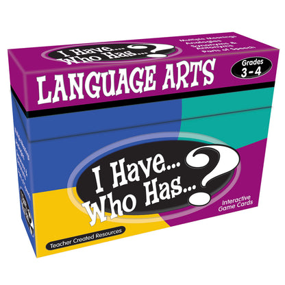 Teacher Created Resources I Have, Who Has Language Arts Game - Grades 3-4