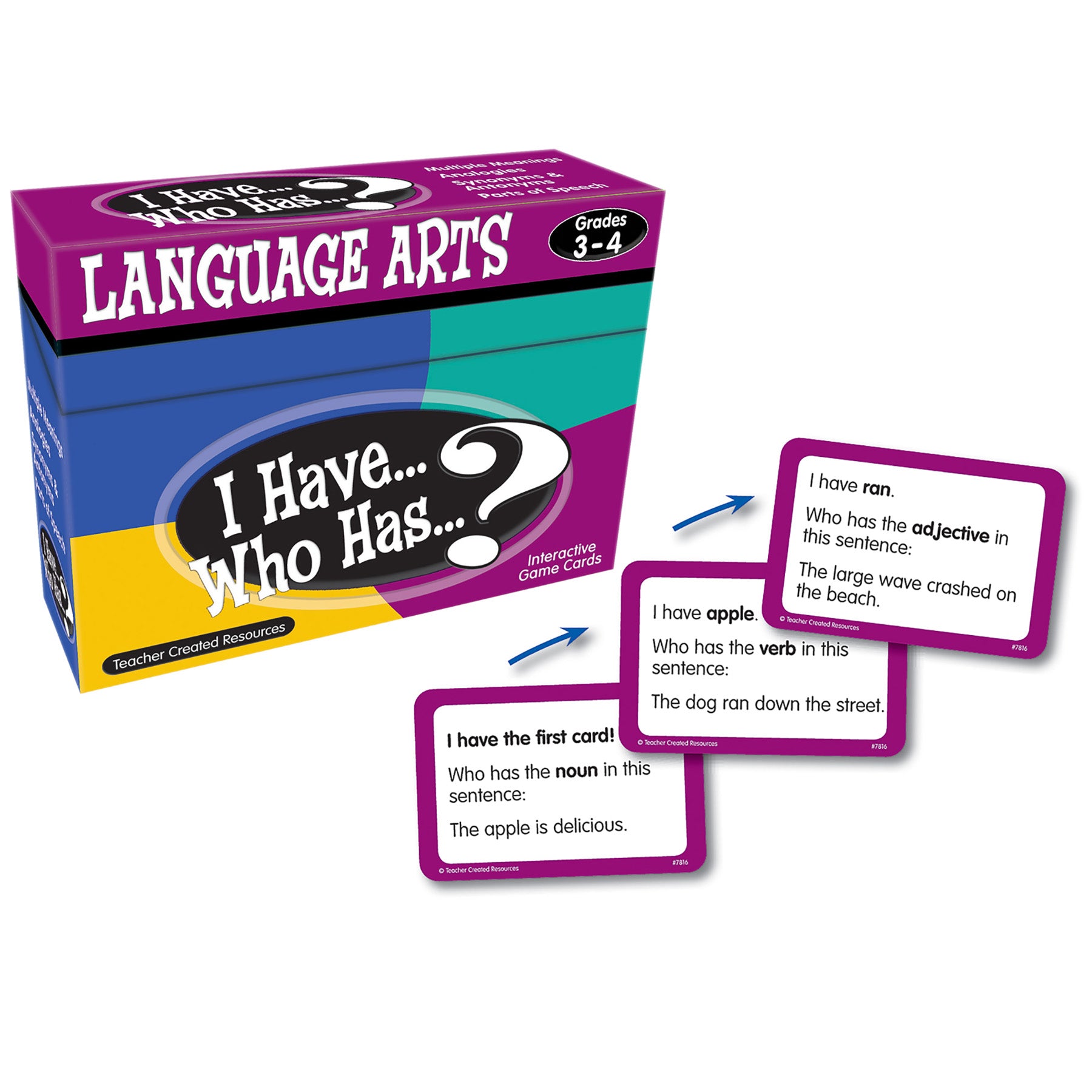 Teacher Created Resources I Have, Who Has Language Arts Game - Grades 3-4