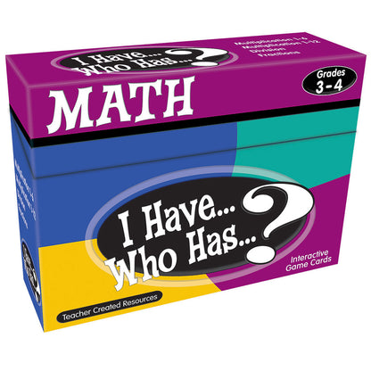 Teacher Created Resources I Have, Who Has Math Game for Grades 3-4