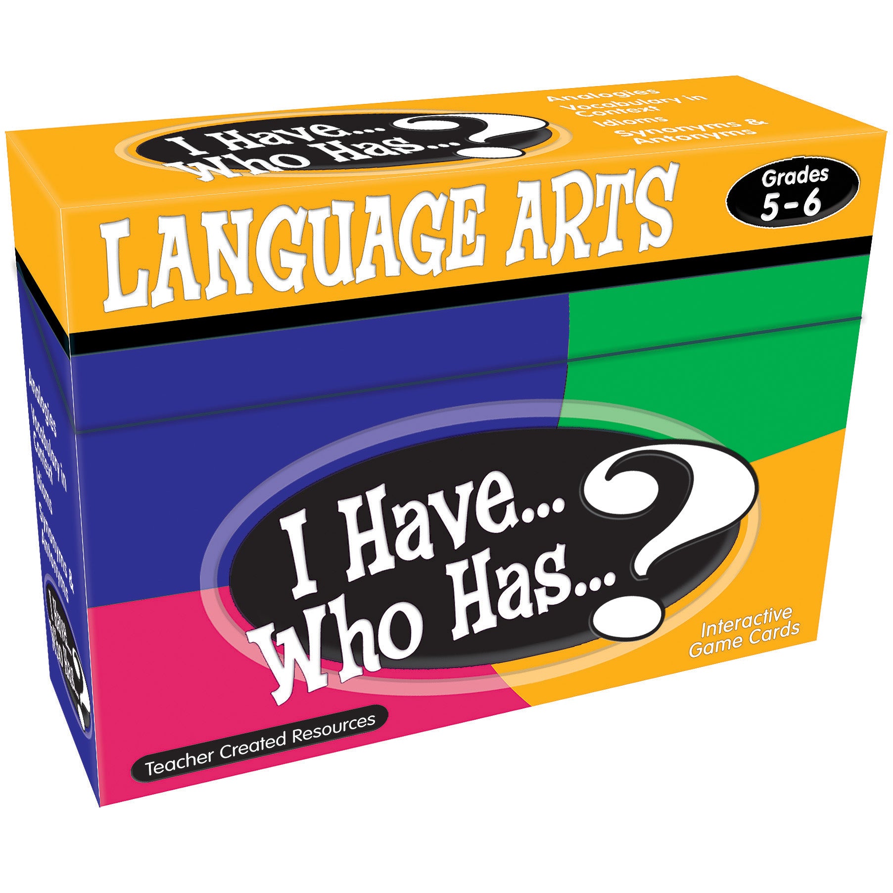 Teacher Created Resources I Have, Who Has Language Arts Game - Grades 5-6