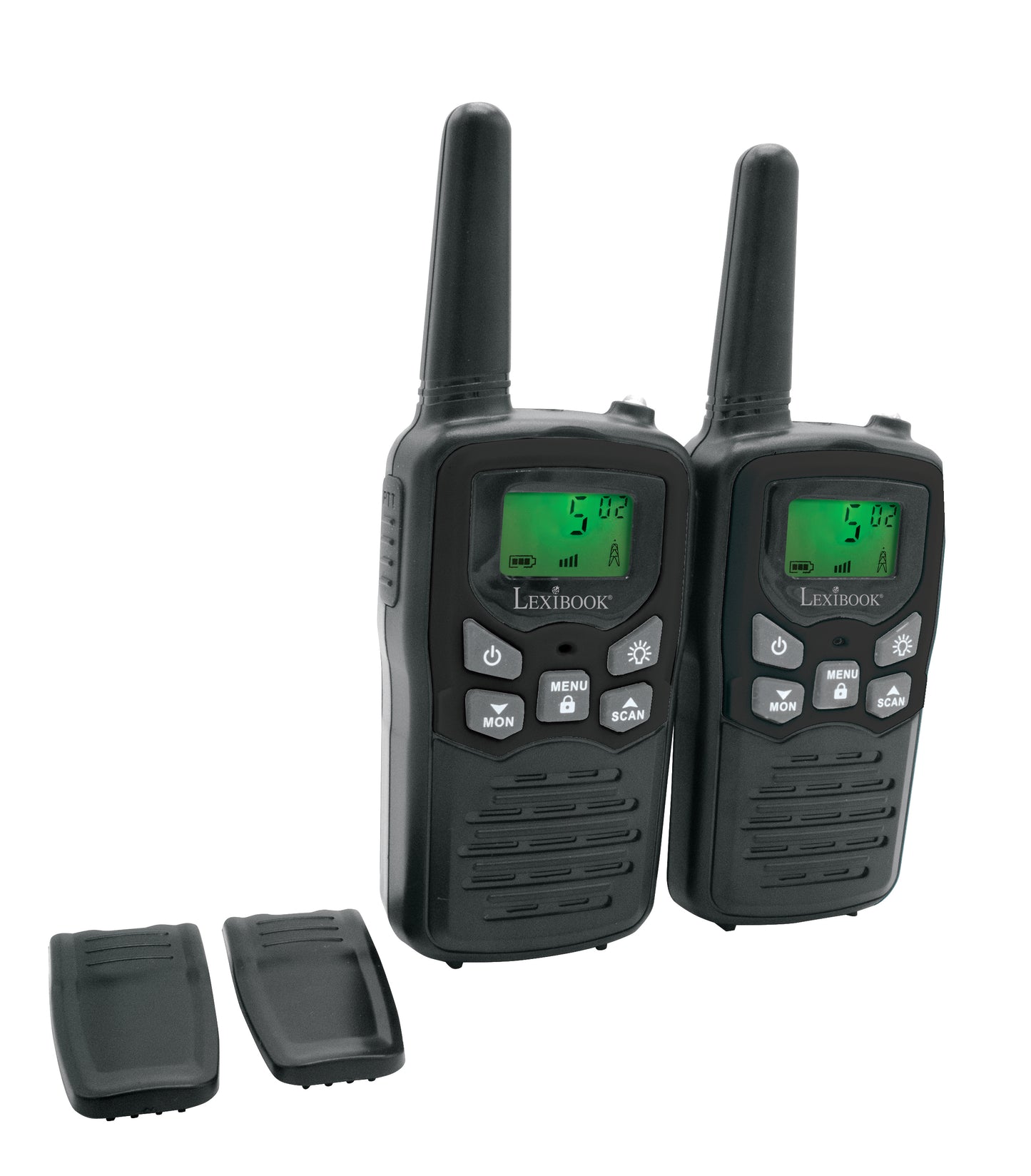 Lexibook Long-Range Digital Walkie Talkies with Flashlight - Outdoor Adventure Set