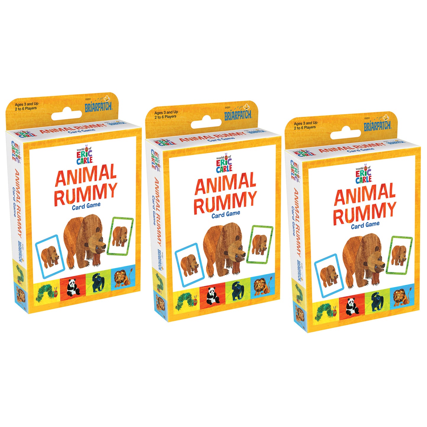 Eric Carle Animal Rummy Card Game by Briarpatch, Pack of 3