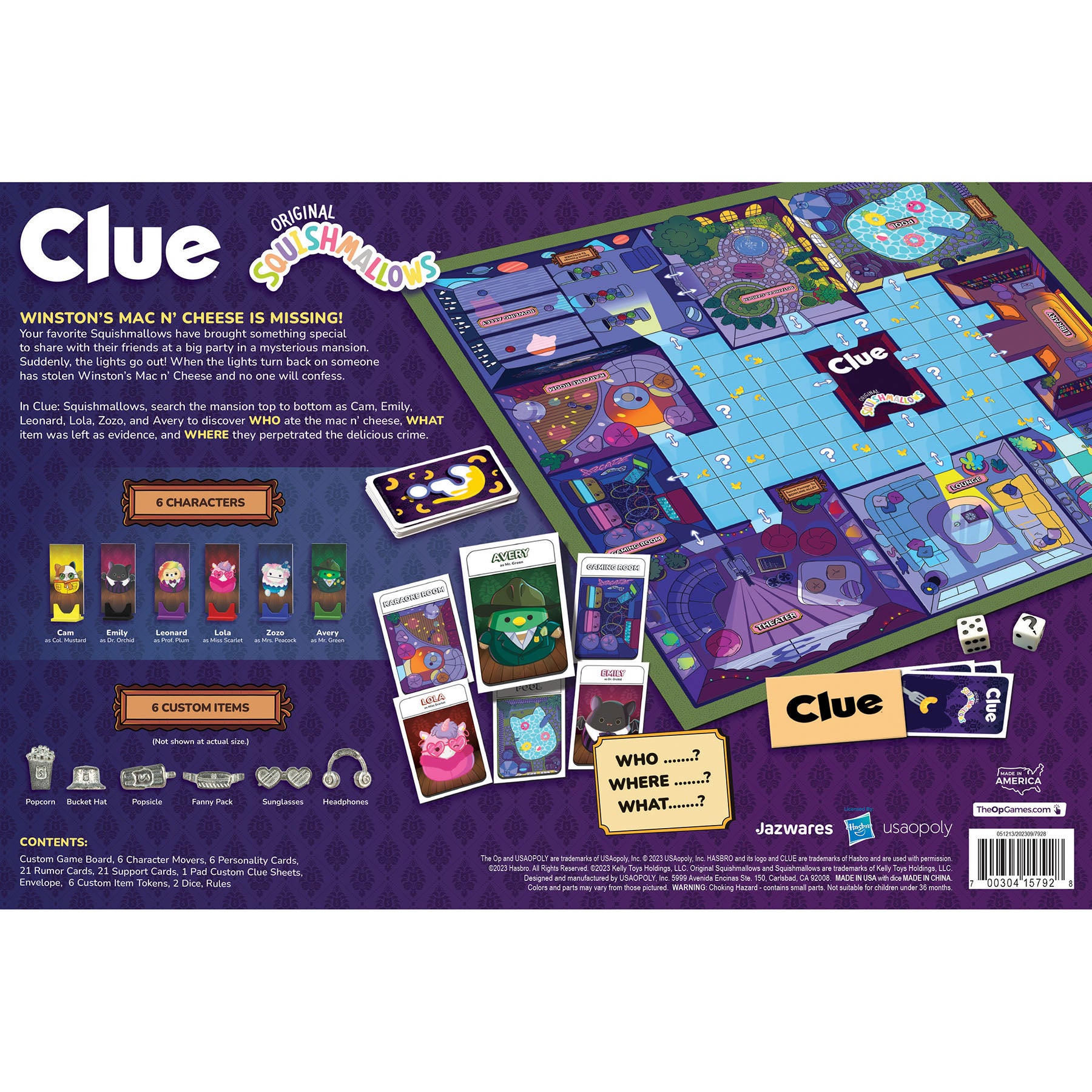 Squishmallows CLUE® Mystery Board Game by USAopoly