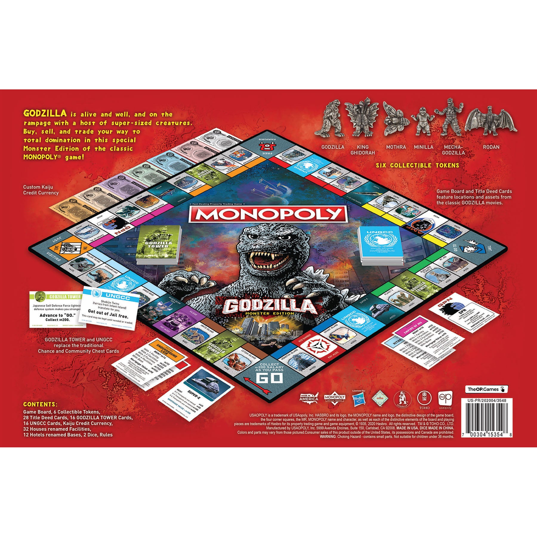 USAopoly MONOPOLY: Godzilla - Collector's Edition Board Game