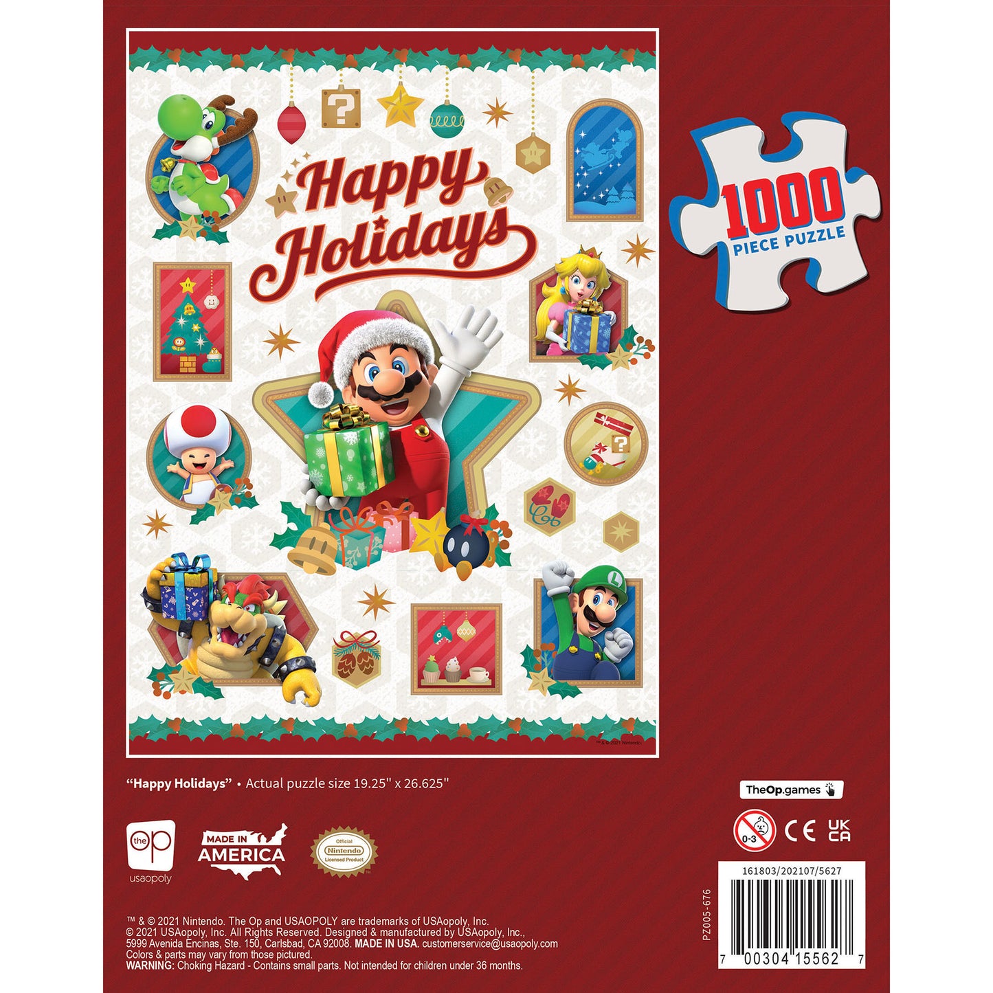 USAopoly Super Mario 'Happy Holidays' Jigsaw Puzzle - 1000 pc