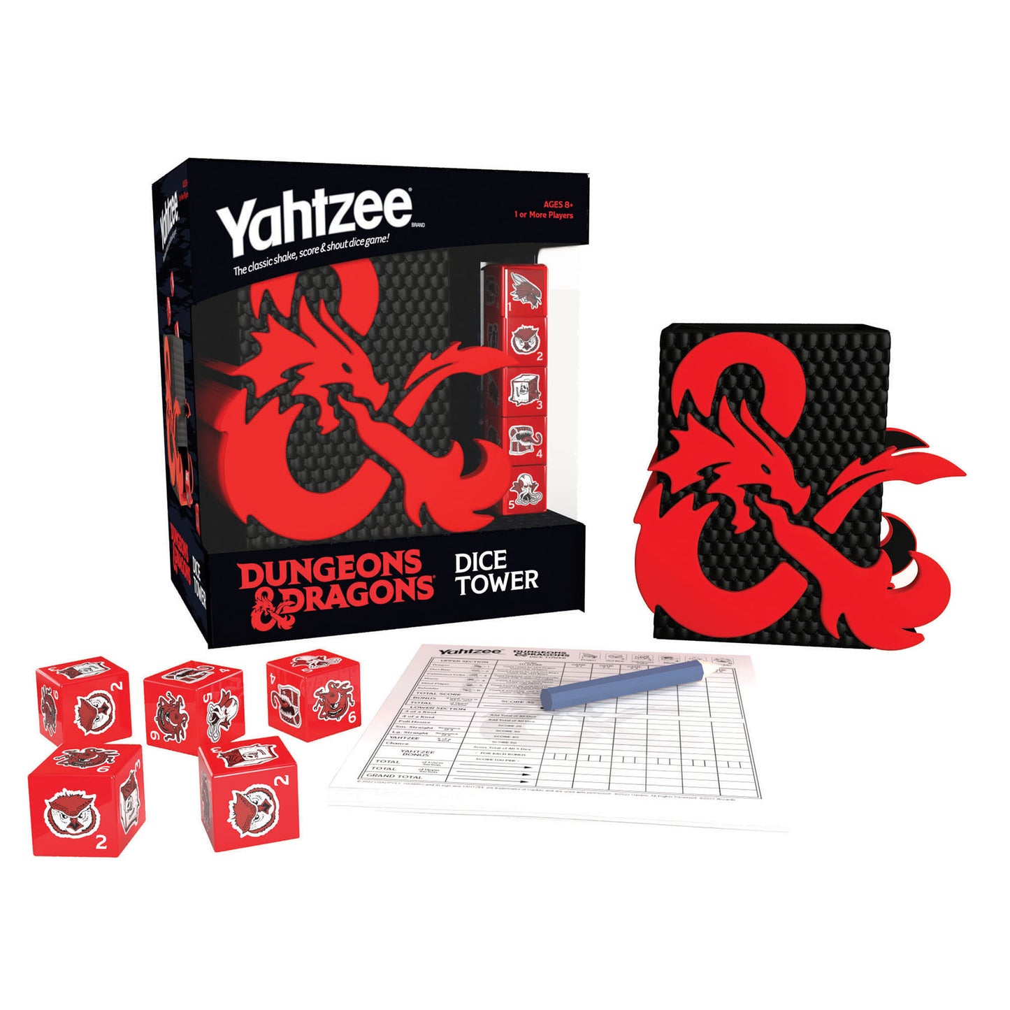 Dungeons & Dragons YAHTZEE Dice Game with Custom Tower