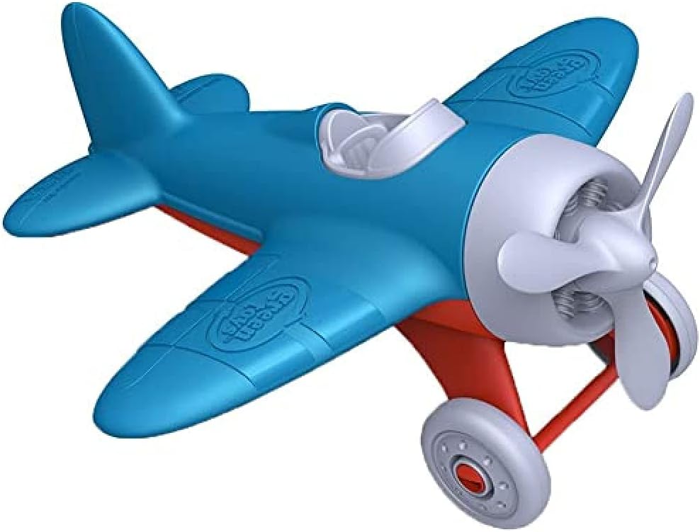 Green Toys Eco-Friendly Preschool Toy Plane - Blue and Red
