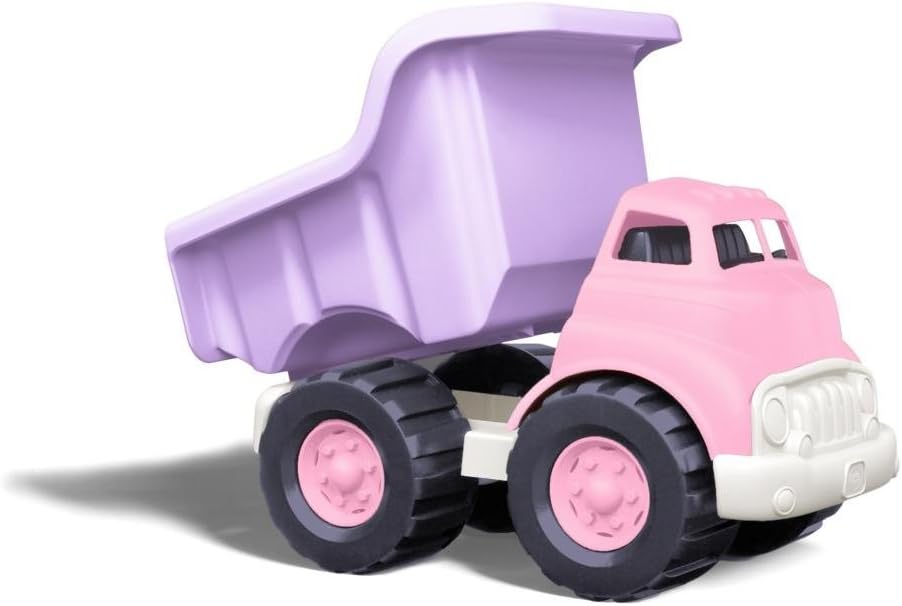 Green Toys Eco-Friendly Pink Dump Truck for Toddlers, Made from Recycled Plastic