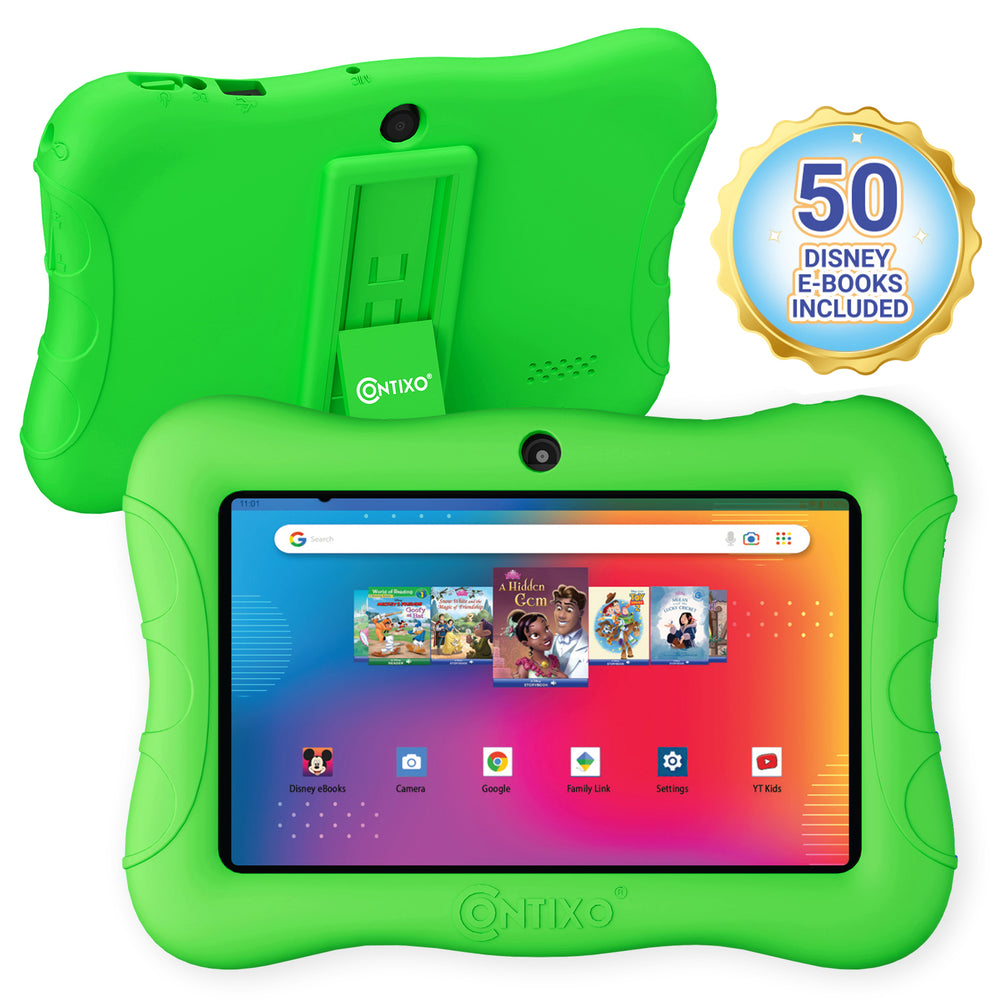 Contixo V9 7-Inch Kids 32GB HD Tablet - Disney E-Books Edition - Green