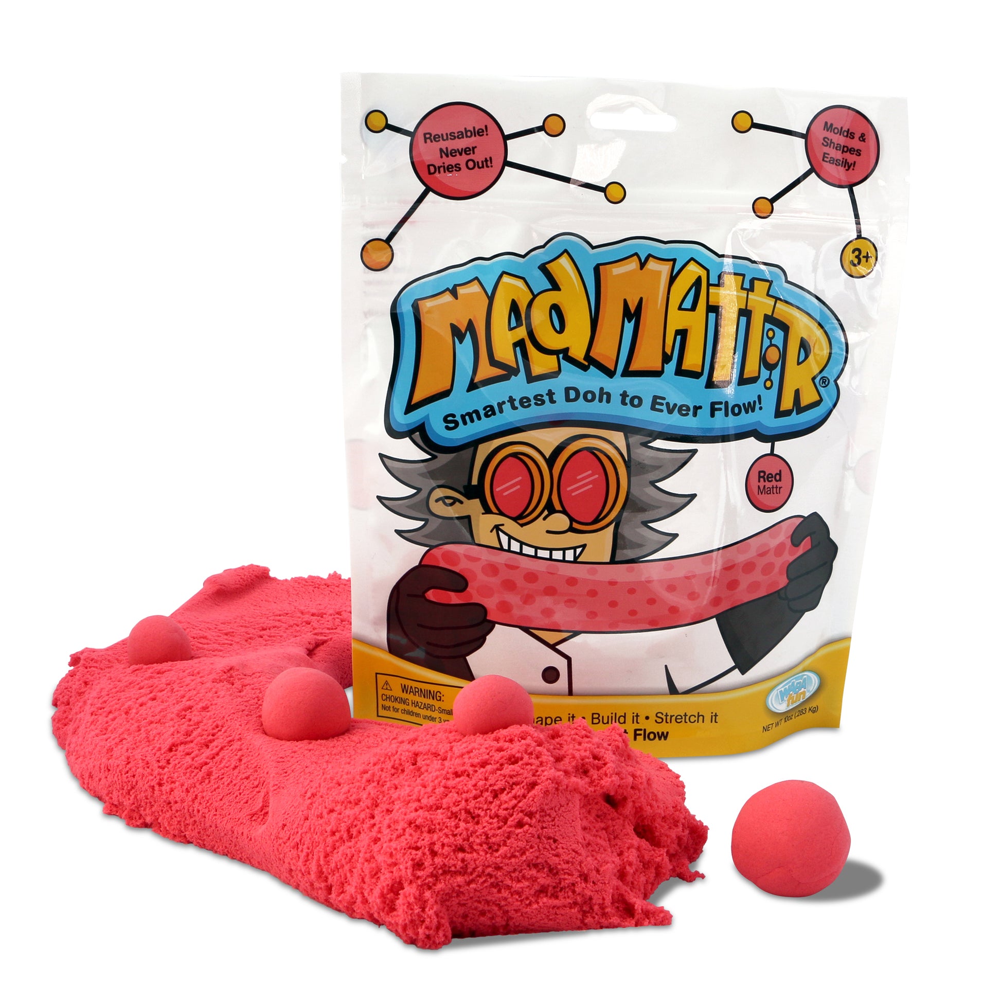 Relevant Play Mad Mattr Creativity Dough - Red, 20 oz Total (2 Packs)