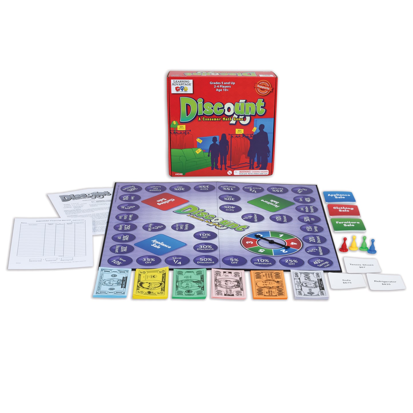 Learning Advantage® Discount Math Game - Financial Whizz Kit!