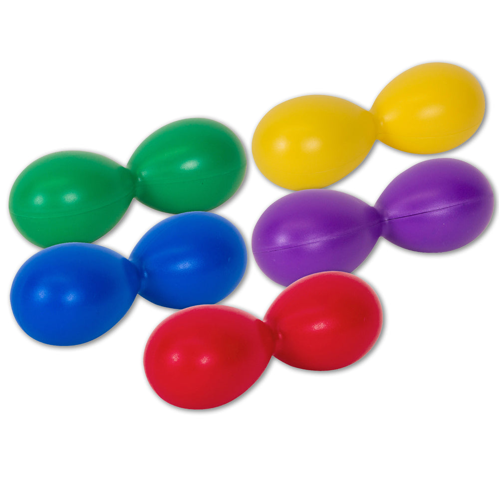 Westco Educational Double Egg Shakers, Vibrant 5-Pack