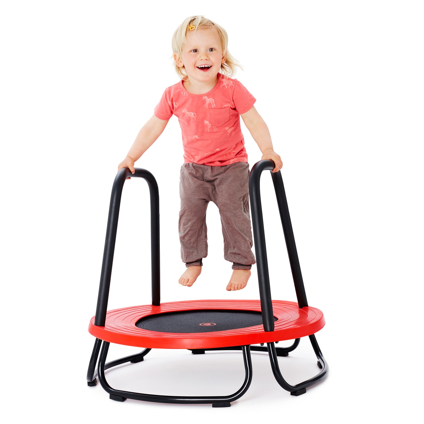 GONGE Compact Toddler Trampoline with Safety Handles