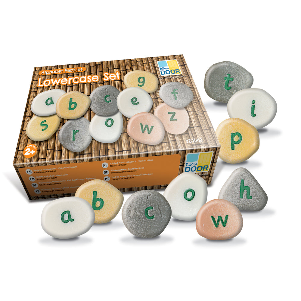 Yellow Door Tactile Lowercase Alphabet Pebbles - Educational Set of 26