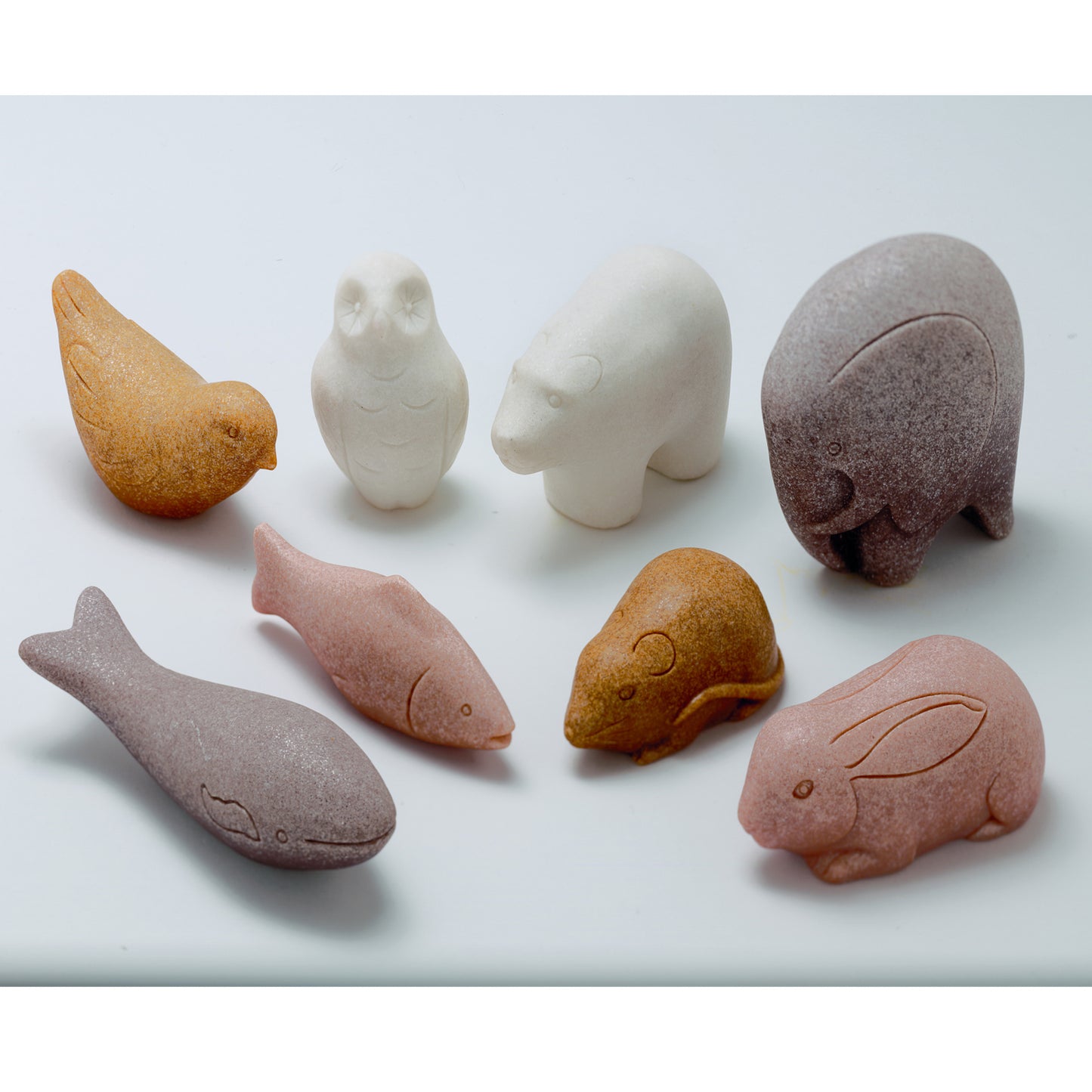 Yellow Door Sensory Play Stones with Animal Shapes, Pack of 8