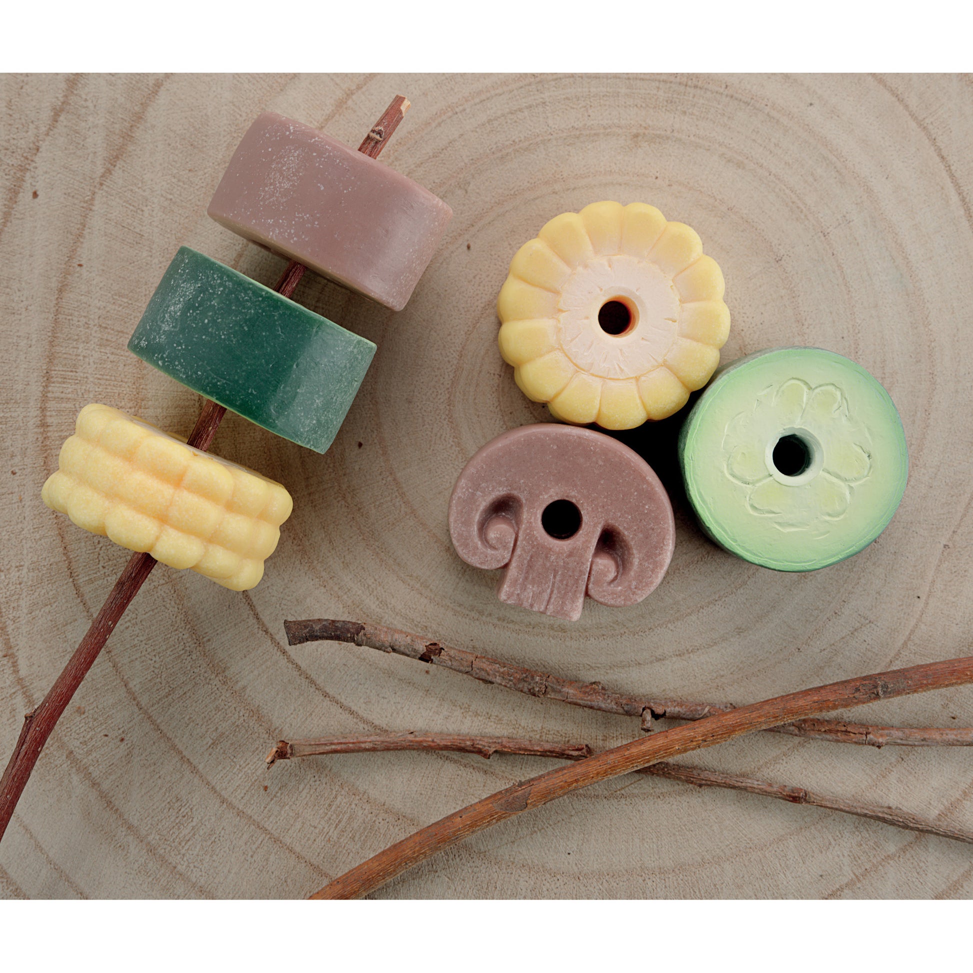 Yellow Door Sensory Play Stones, Threading Kebabs Toy Set