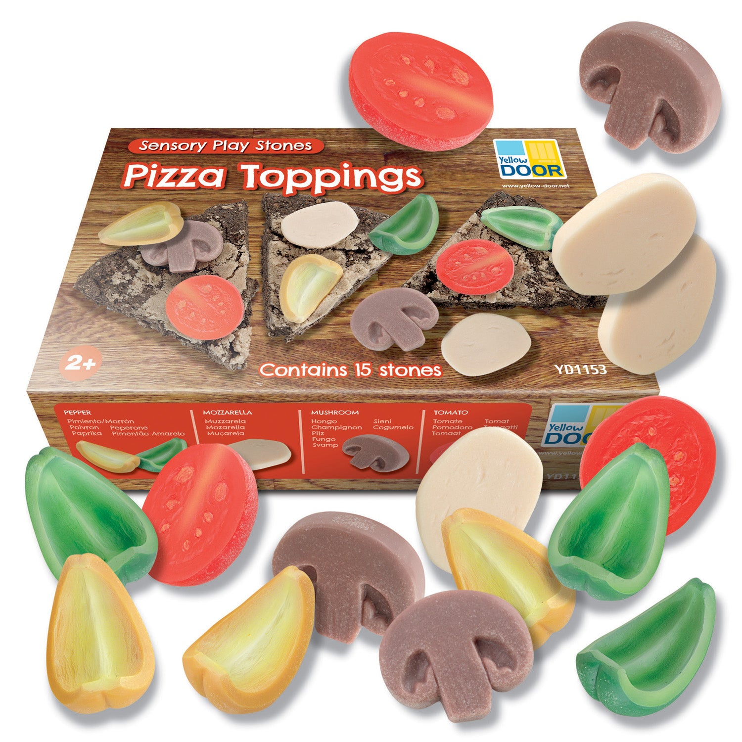 Yellow Door Playful Pizza Sensory Play Stones