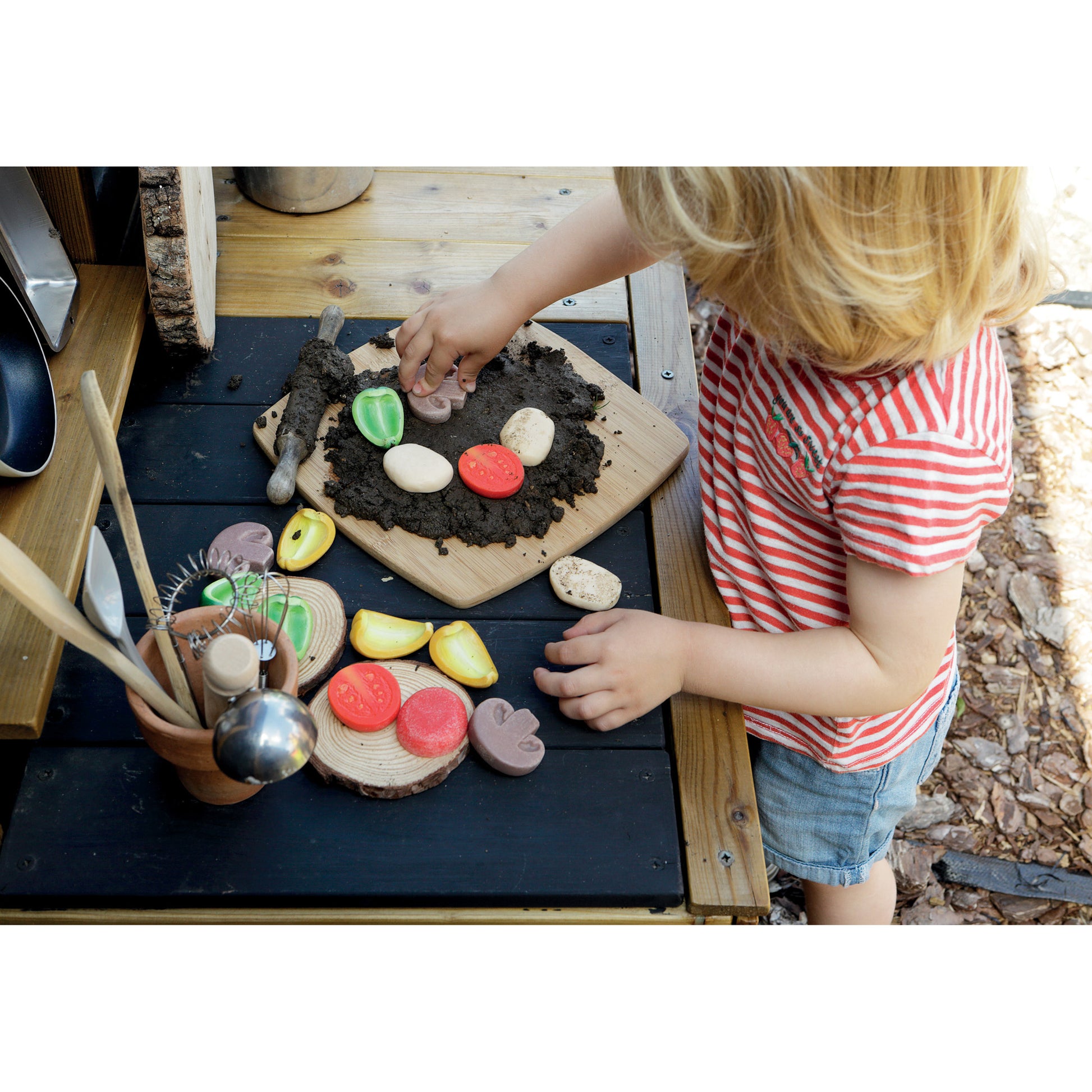 Yellow Door Playful Pizza Sensory Play Stones