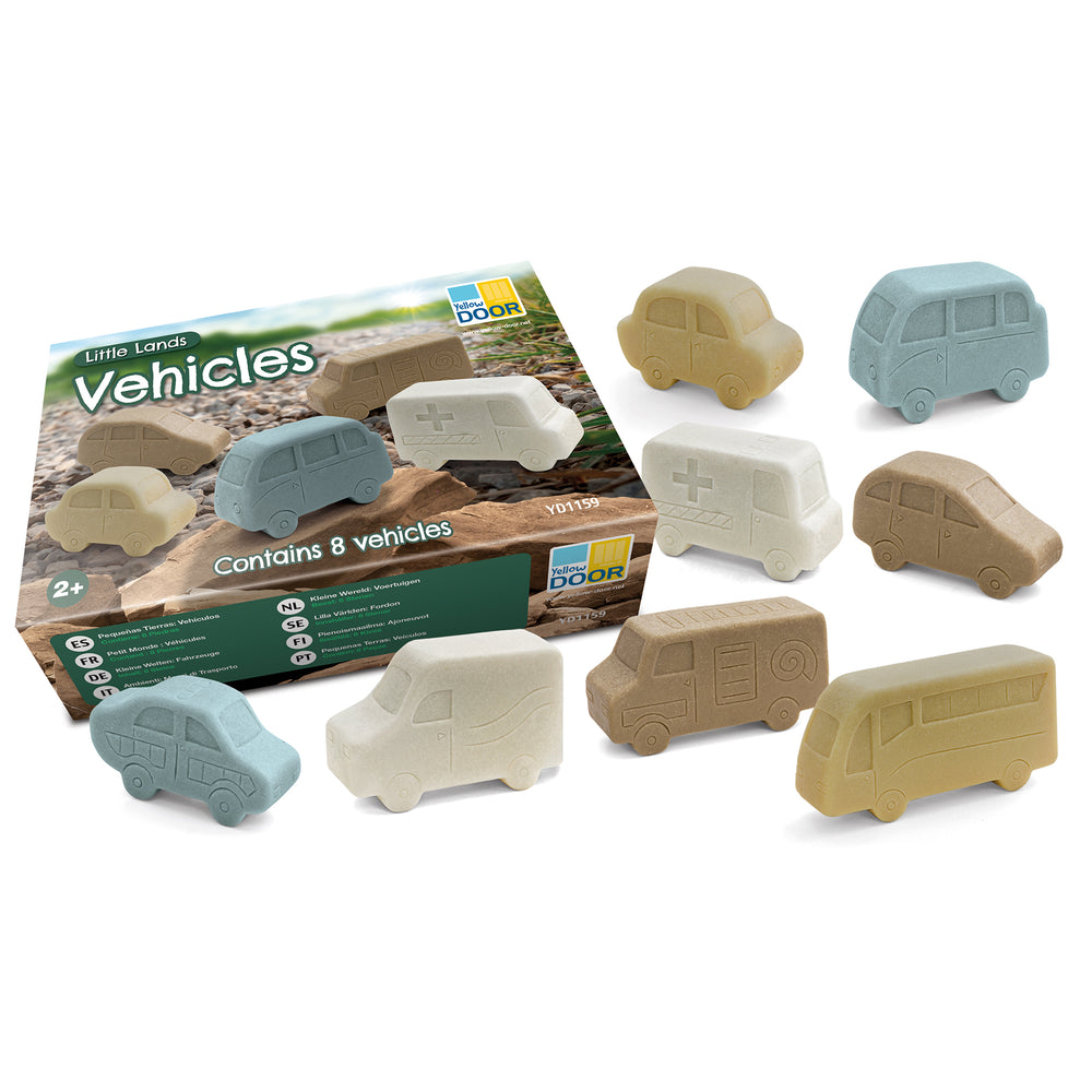 Yellow Door Little Lands Vehicles – Stone Mix Set of 8