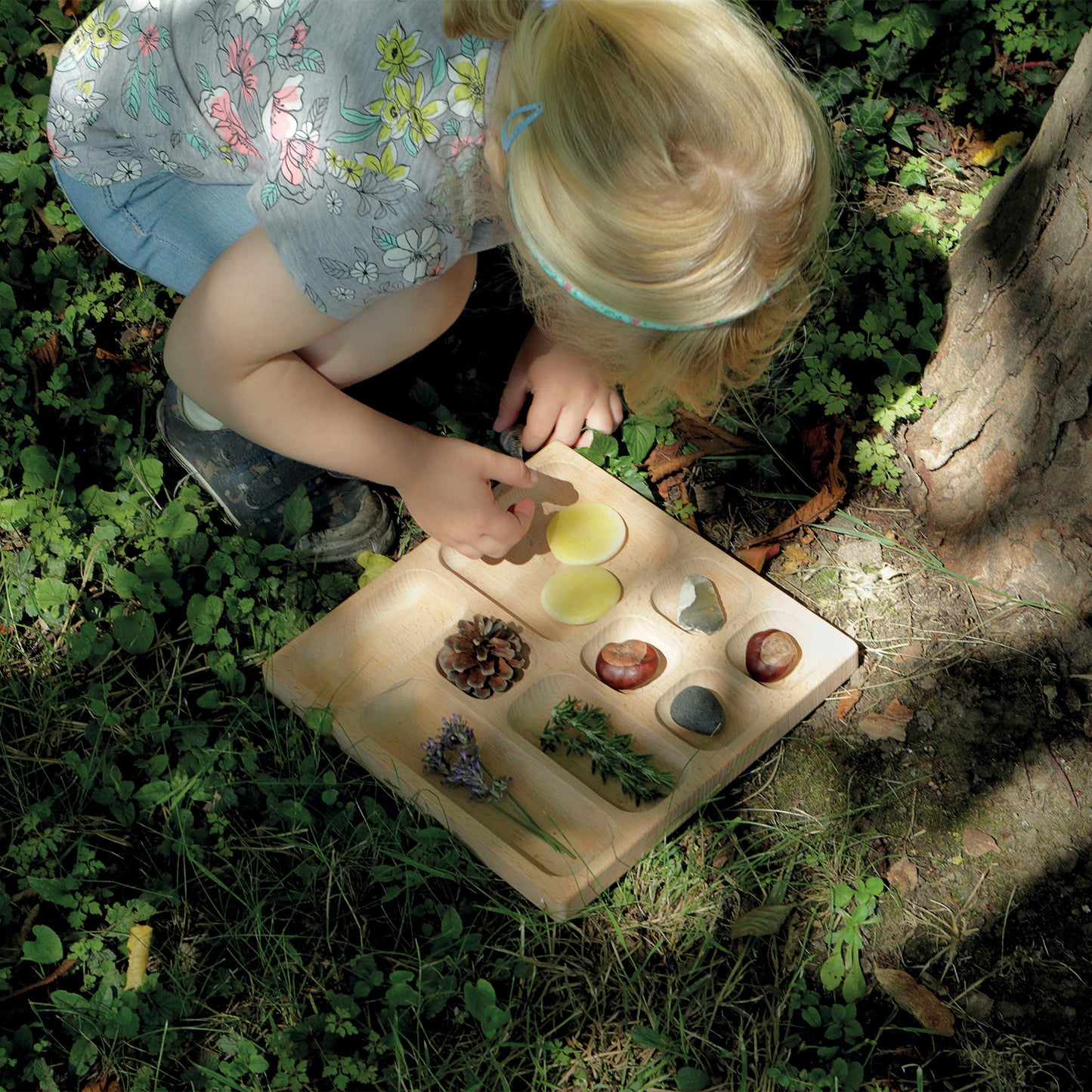 Yellow Door Natural Tinker Tray for Curious Kids