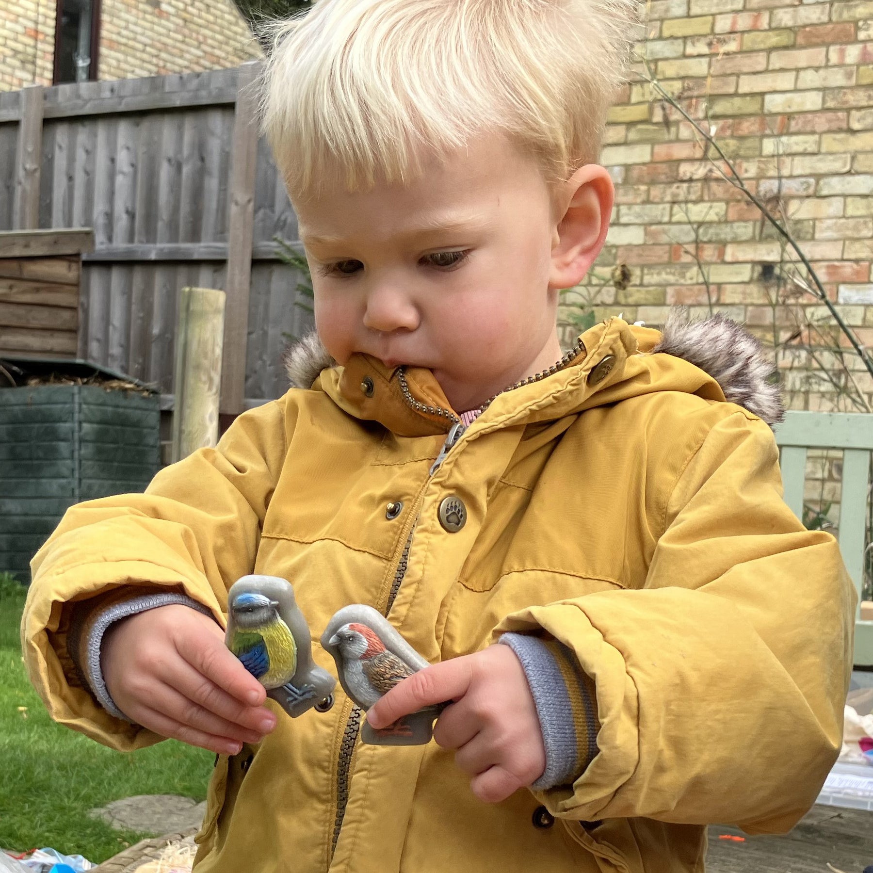 Yellow Door Sensory Play Stone Birds - Interactive Set of 8