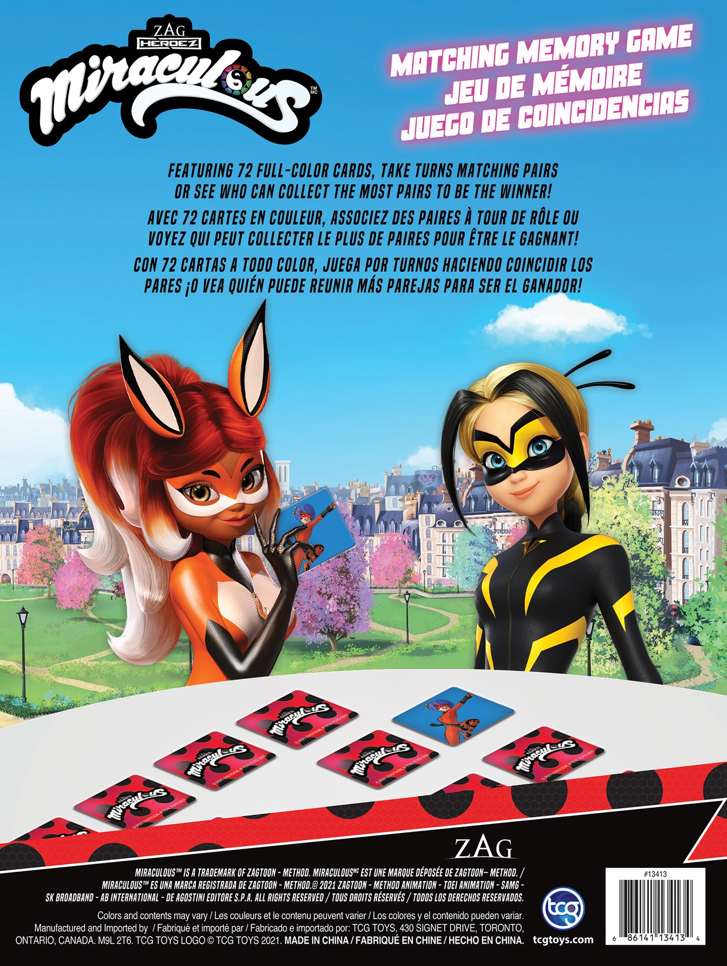 Miraculous Heroez Memory Match Card Game