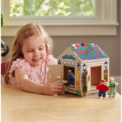 Melissa & Doug Doorbell House - Interactive Wooden Playset