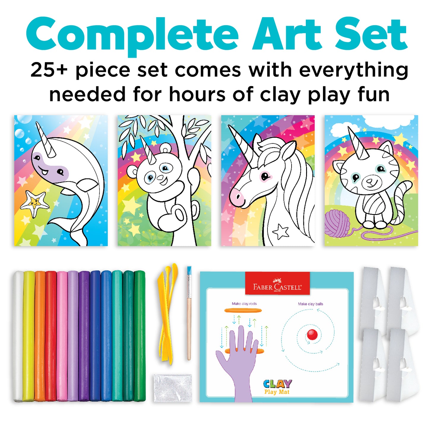 Faber-Castell Do Art Coloring with Clay - Unicorn and Friends Kit