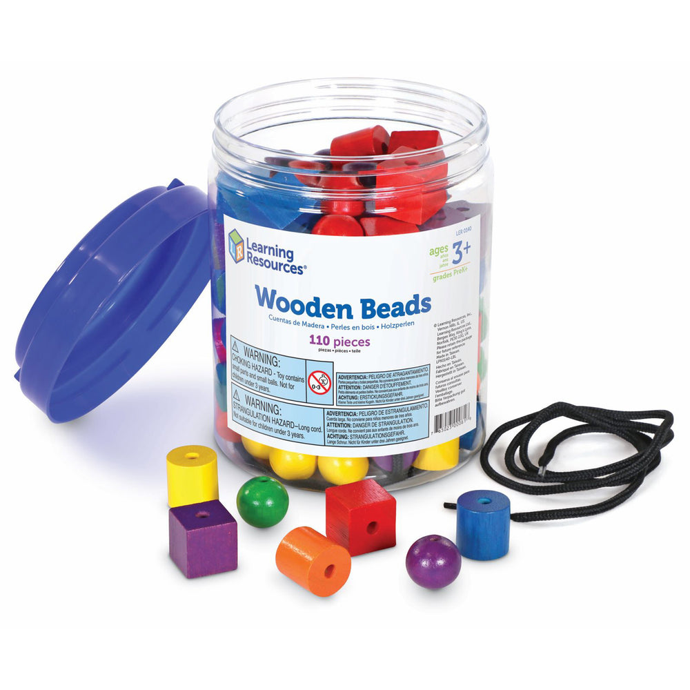 Learning Resources Beads in a Bucket - Colorful Educational Toy - 108 Pieces