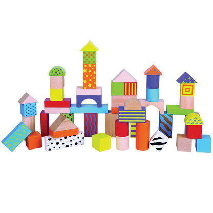 The Original Toy Company 50-Piece Wooden Blocks Set - Multicolor