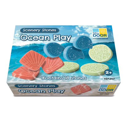 Yellow Door - Ocean Play Scenery Stones - Set of 18