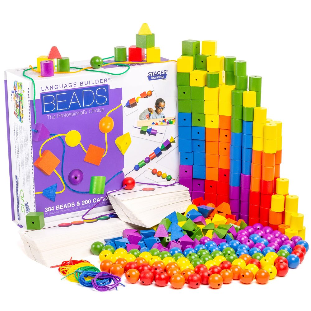 Stages Learning Materials Language Builder Stringing Beads - Educational Toy - Multicolor