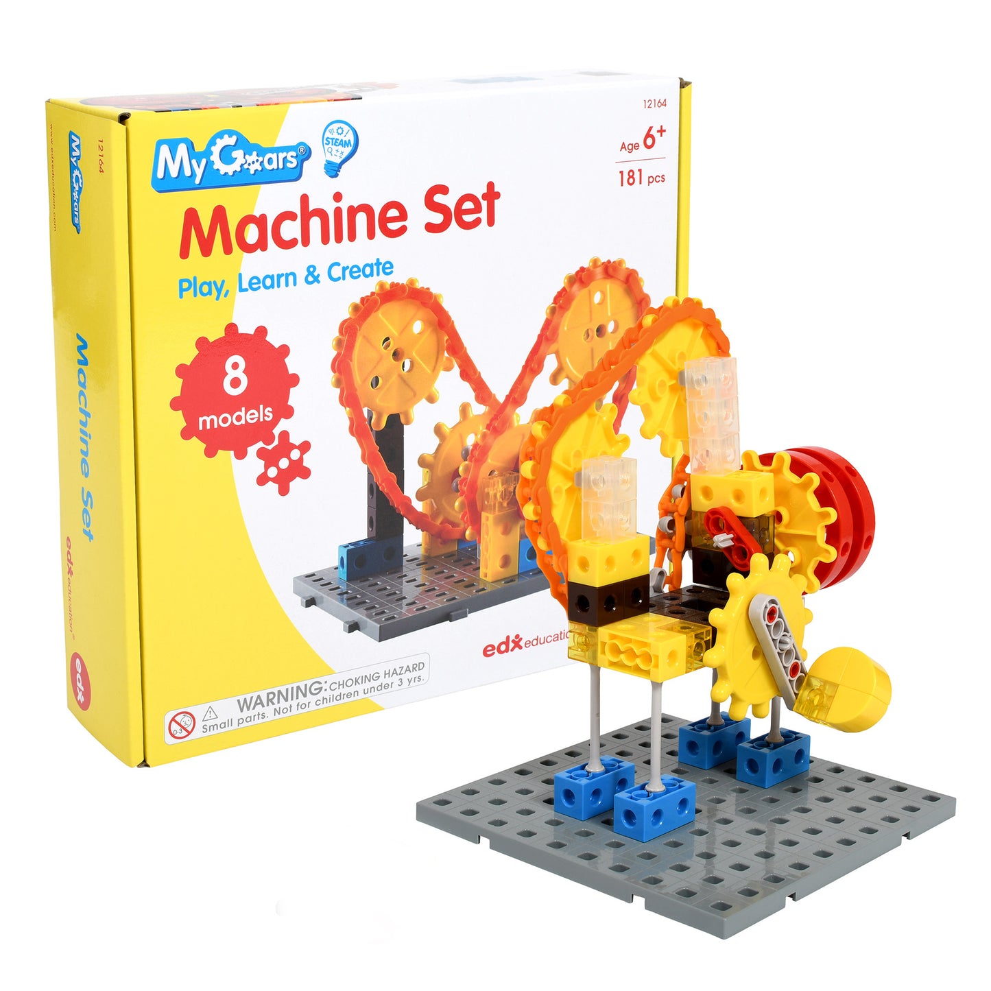 edxeducation My Gears - Interactive 181-Piece Machine and Vehicle Model Set